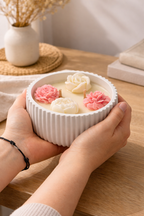 Vela aromática com Flores em Cera