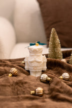 Vela Artesanal Quebra-Nozes: Toque Dourado (Canela)