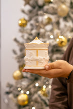 Vela Carrossel de Natal: Sonho Dourado (Aroma Caramelo)