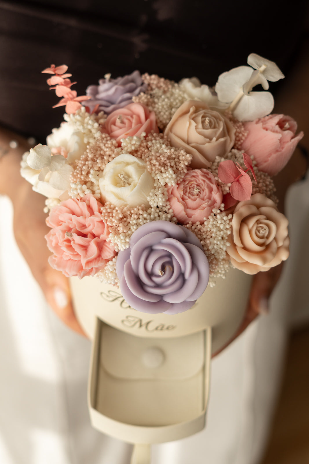 Bouquet de Flores Eternas “Adoro-te Mãe” - com Possibilidade de Acessório