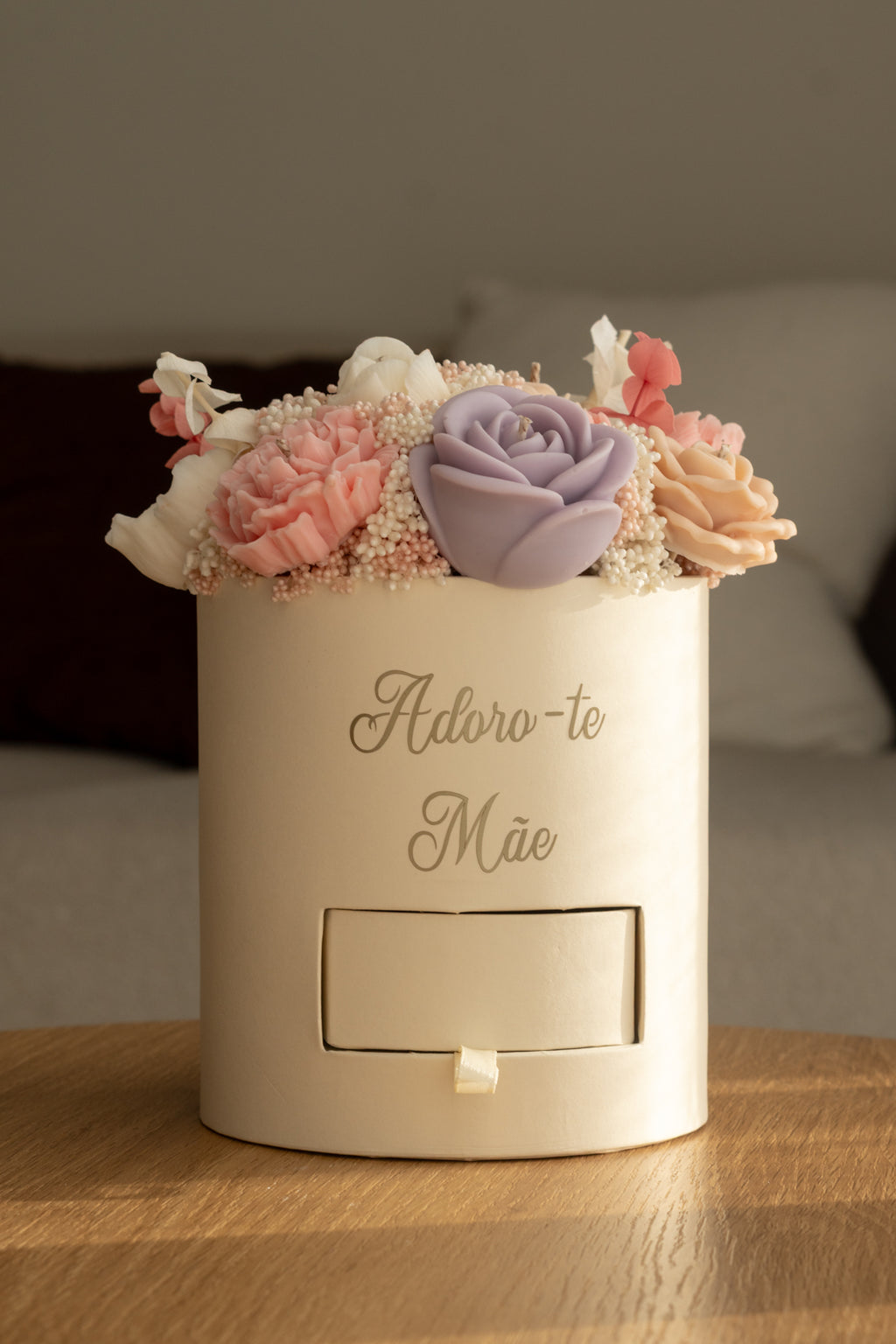 Bouquet de Flores Eternas “Adoro-te Mãe” - com Possibilidade de Acessório
