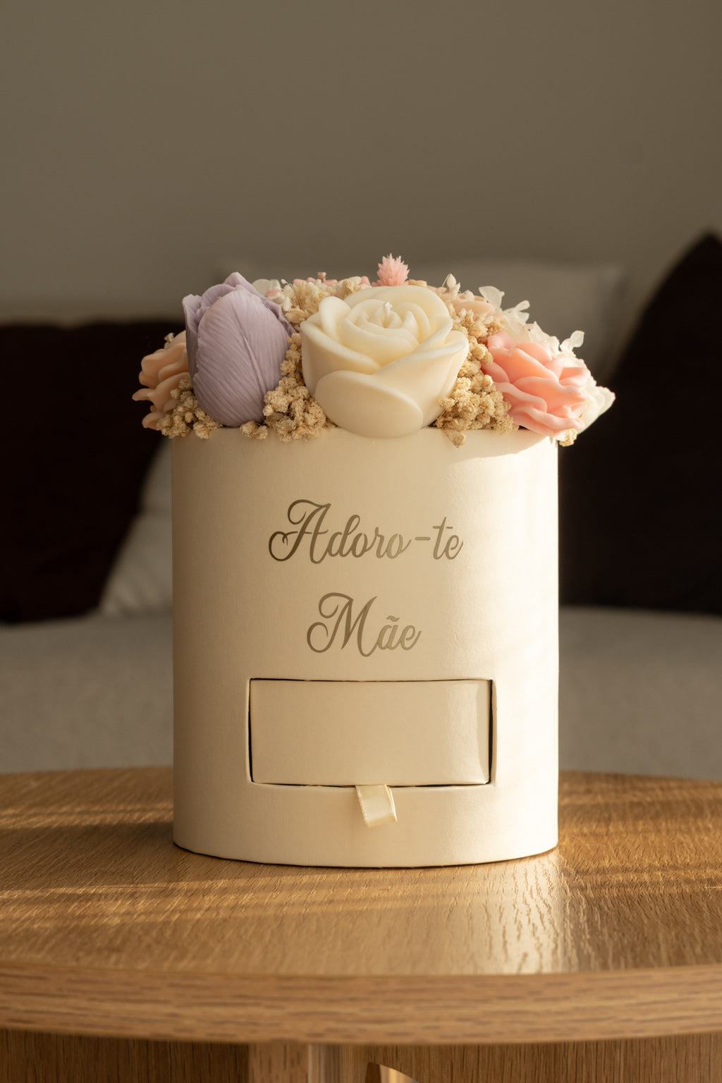 Bouquet de Flores Eternas “Adoro-te Mãe” - com Possibilidade de Acessório