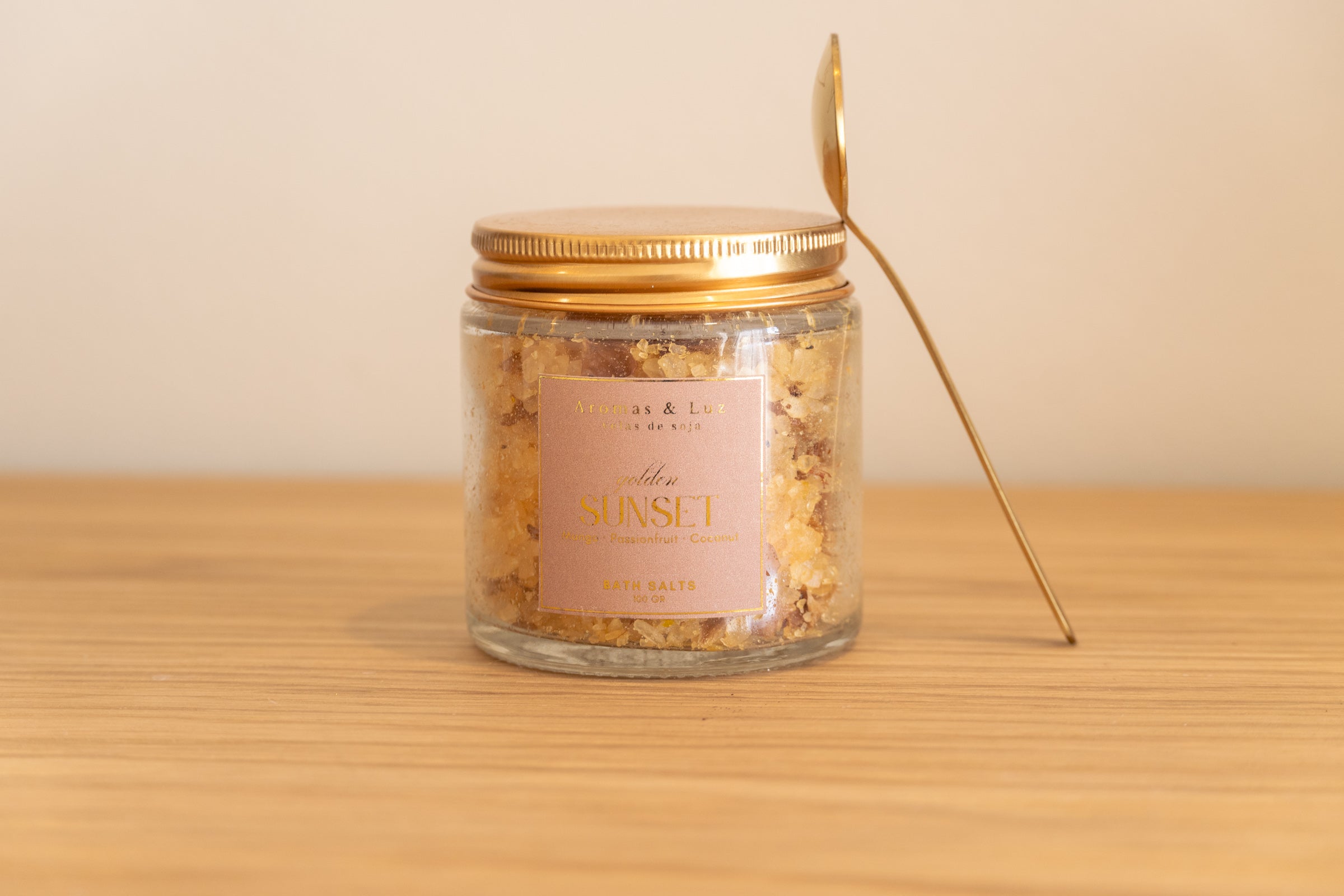 ⁠Sais de Banho 100g (c/ Colher Dourada) - Nova coleção