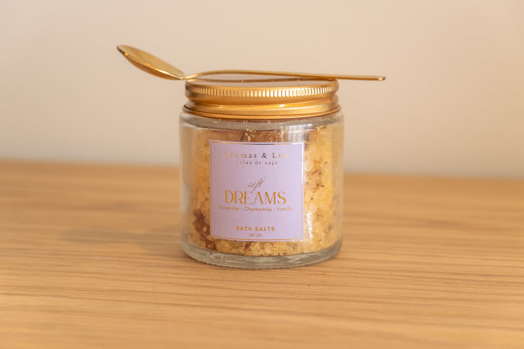 ⁠Sais de Banho 100g (c/ Colher Dourada) - Nova coleção