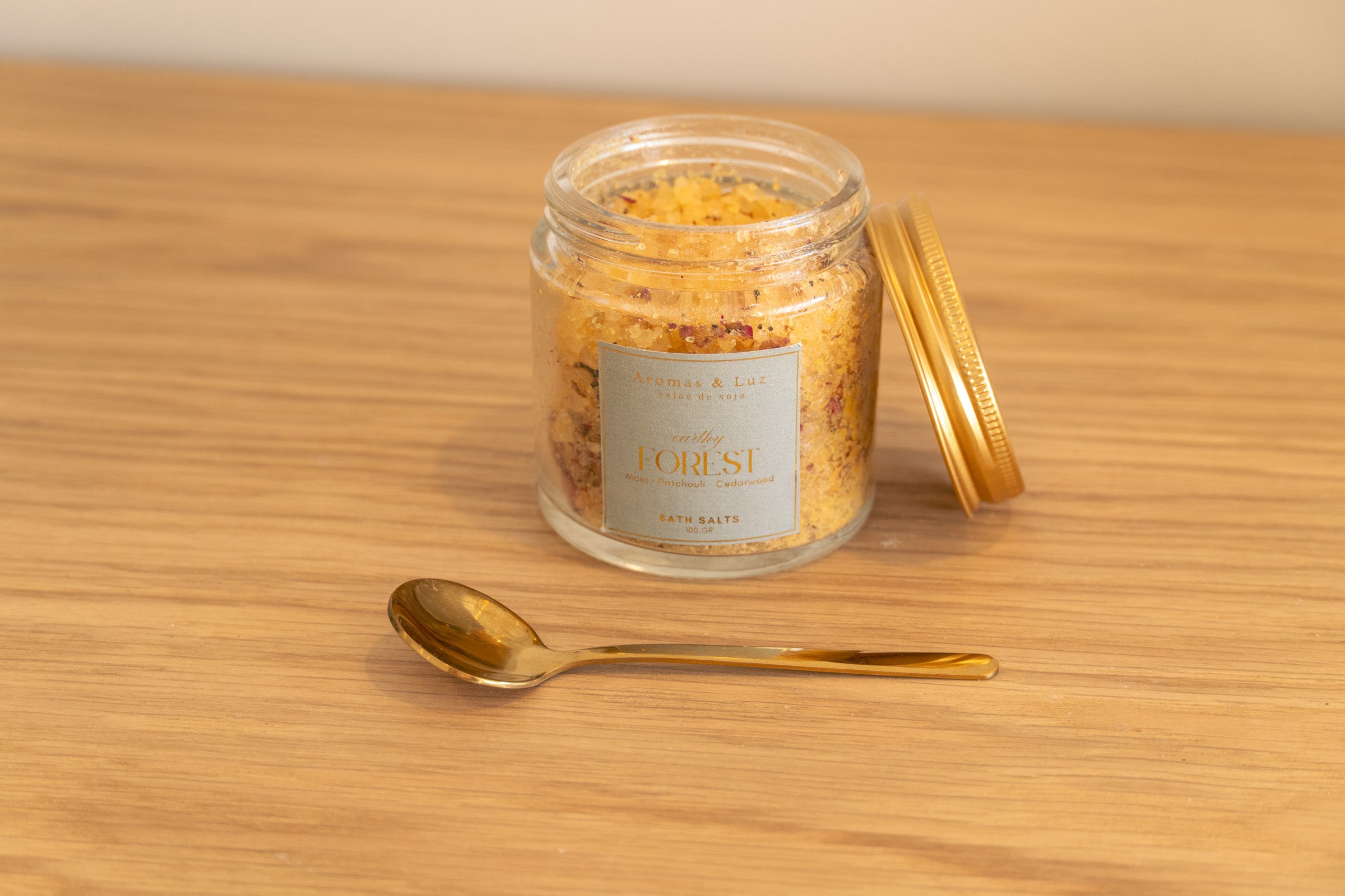 ⁠Sais de Banho 100g (c/ Colher Dourada) - Nova coleção