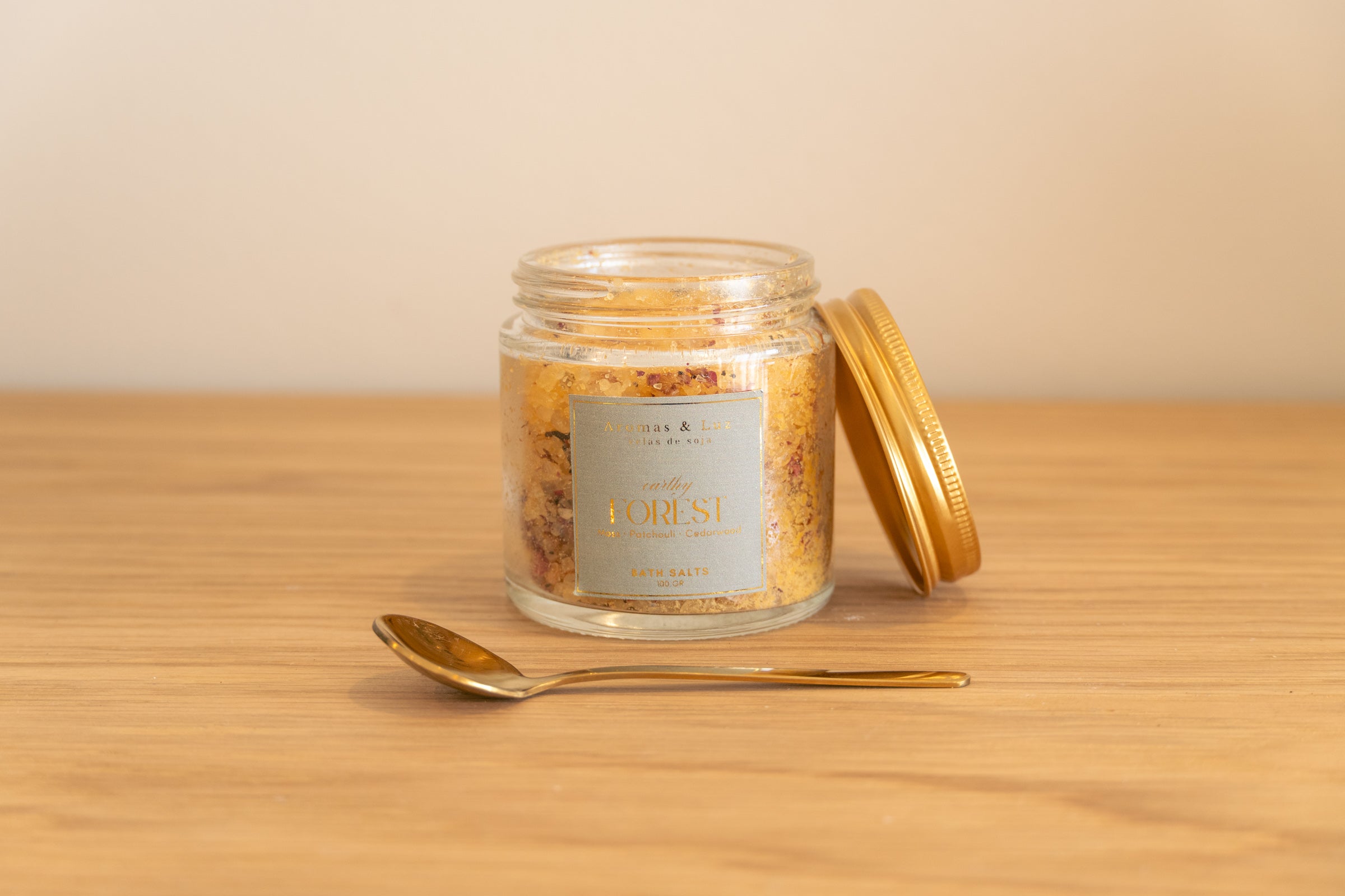 ⁠Sais de Banho 100g (c/ Colher Dourada) - Nova coleção