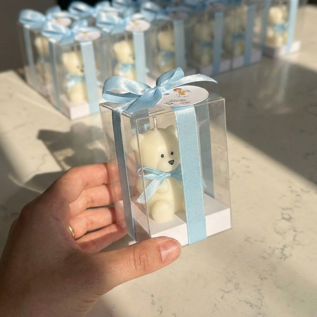Vela mini ursinho decorada para lembrança