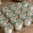 Vela mini rosa com decoração para lembrança