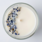 Vela aromática Chakra da Garganta com Sodalita – Comunicação, Clareza e Criatividade