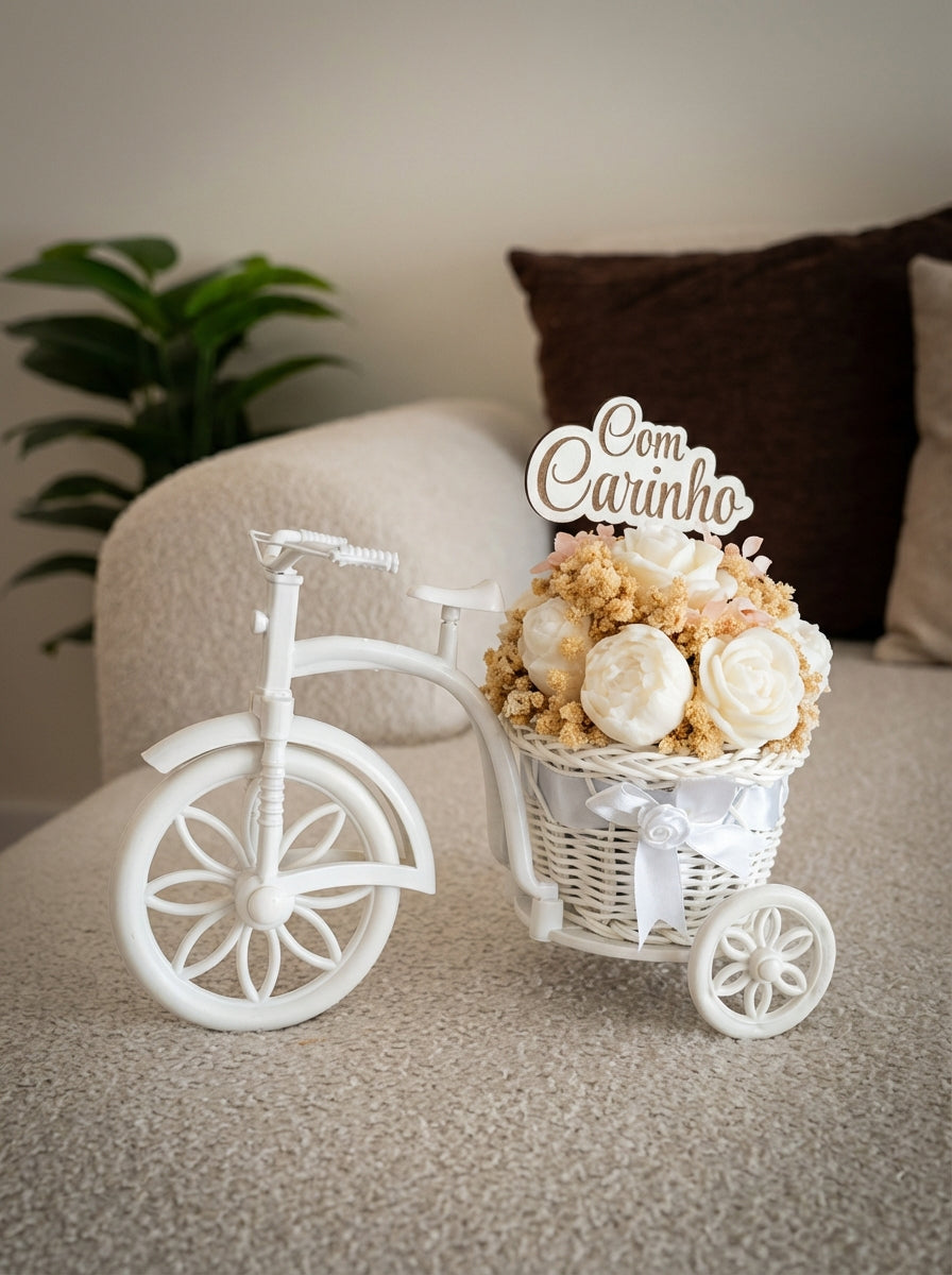 Presente de Páscoa para Madrinha – Ramo em Bicicleta Decorativa