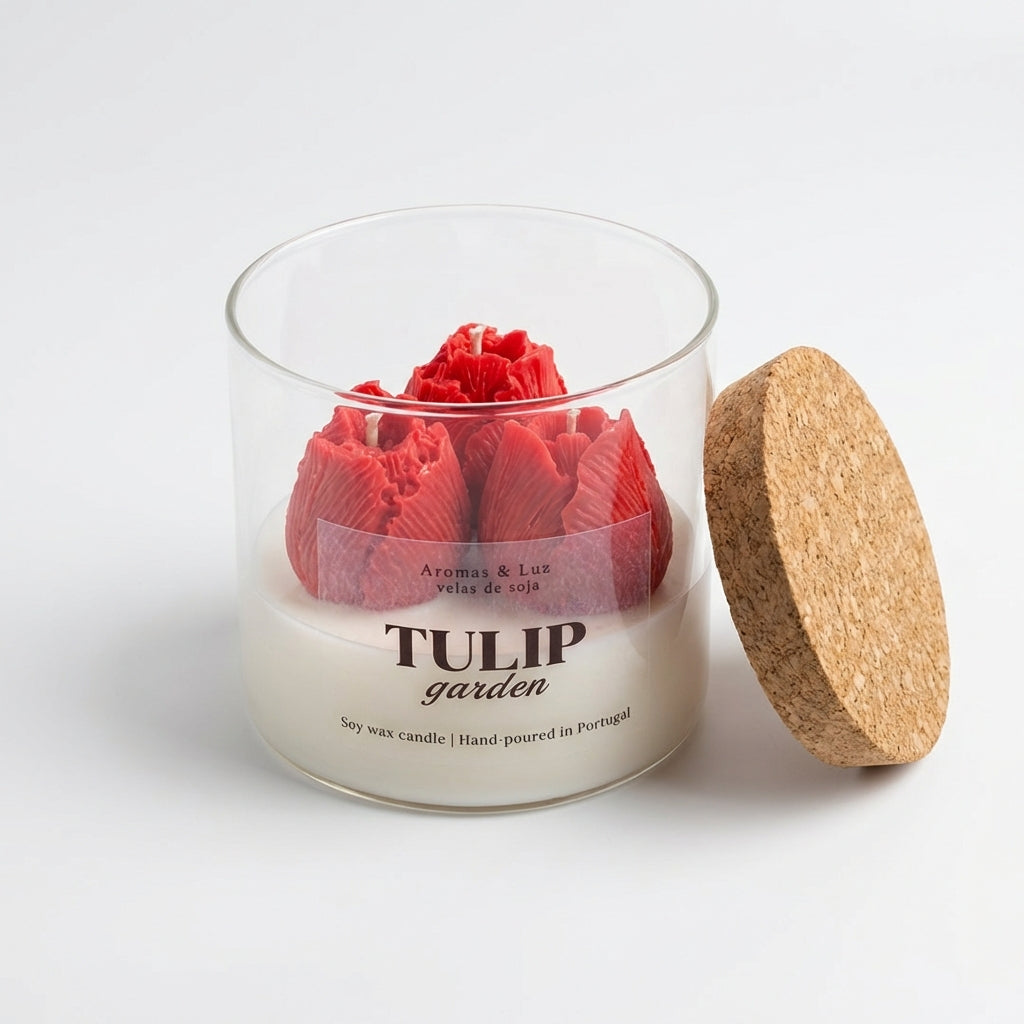 Vela de Soja Artesanal - Tulip Garden